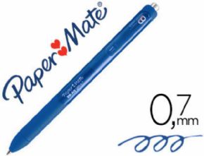 Boligrafo paper mate inkjoy retractil gel pen trazo 0,7 mm azul pizarra