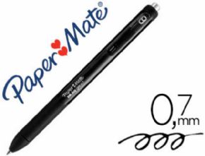 Boligrafo paper mate inkjoy retractil gel pen trazo 0,7 mm negro