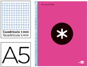 Cuaderno espiral liderpapel a5 micro antartik - color rosa