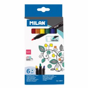 Caja 6 rotuladores para tejidos - MILAN