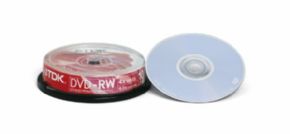Tarrina DVD-RW TDK 10 pcs 4.7 GB 2X Canon digital de 0,25  includos
