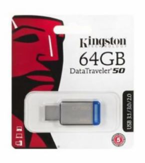 Dispositivo de almacenamiento USB Kingston Datatraveler 50 64 GB Canon incluido de 0,29