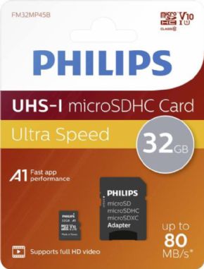Tarjeta micro SD 32 GB Philips Micro SDHC Ultra Speed. Canon digital de 0,29  incluido 