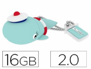 MEMORIA USB EMTEC FLASH 16 GB 2.0 BALLENA - Canon digital de 0,29 incluido
