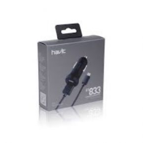 Cargador de mechero Havit  ST 833 2 USB 2.1 A color negro