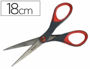Tijera oficina scotch 18 cm de acero inoxidable con ajuste de tension.