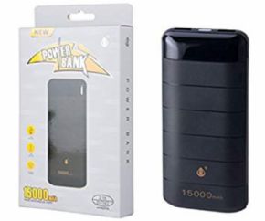 POWER BANK D2342 PANDAS 15000MAH CON DISPLAY 2XUSB 1A NEGRO ONE+