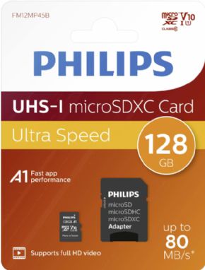 Tarjeta de memoria MicroSD Philips 128GB, Canon Digital de 0,29 Incluido en el precio.