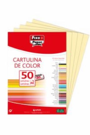 Paq/50 Cartulinas Vainilla