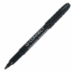 Rotulador Q-CONNECT para CD/DVD punta fina redonda permanente negro 