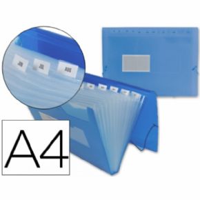 Carpeta Liderpapel clasificador DIN A4 azul transparente