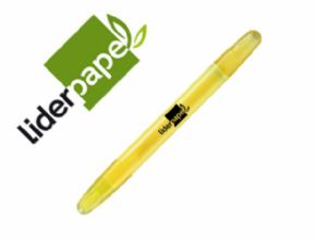 Marcador de cera gel Liderpapel fluorescente color amarillo