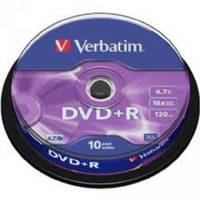 Tarrina 10 unidades DVD+R Verbatim, Canon Digital Incluido de 2,50