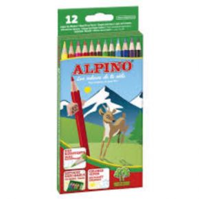 Pinturas Alpino 12 Colores Estuche Deslizable