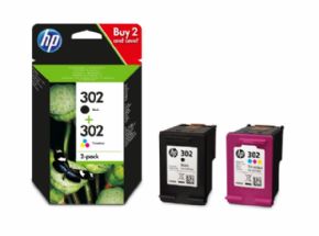 Pack Cartuchos de tinta HP 302 negro y color 