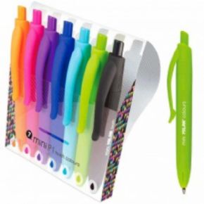 Estuche con 7 bolgrafos mini P1 touch Colours