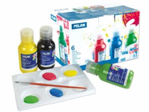 Caja 6 tarros 125ml. de tmpera MILN Ref. 03406