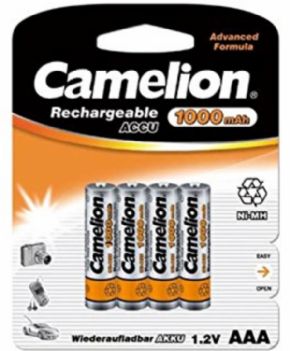 PILAS AAA CAMELION RECARGABLES 4 UNIDADES