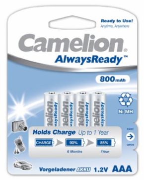 PILAS AAA RECARGABLE ALWAYS READY CAMELION