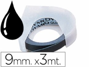 CINTA DYMO 9MM X 3MT NEGRA -TRADICIONAL 