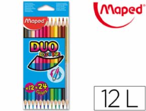 LAPICES DE COLORES MAPED COLOR PEPS DUO BICOLOR CAJA 12