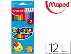 LAPICES DE COLORES MAPED 183212 TRIANGULARES CAJA DE 12UNID