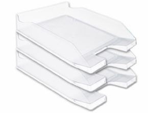 BANDEJA SOBREMESA PLASTICO Q-CONNECT TRANSPARENTE