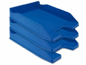 BANDEJA SOBREMESA PLASTICO Q-CONNECT AZUL OPACO
