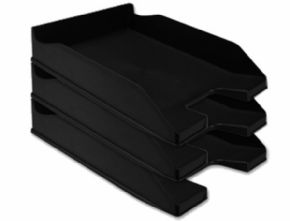 BANDEJA SOBREMESA PLASTICO Q-CONNECT NEGRO OPACO