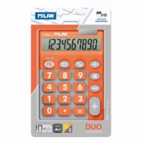 Blster calculadora Duo naranja 10 dgitos