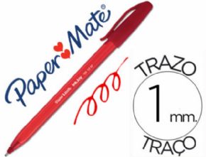BOLIGRAFO PAPER MATE INKJOY 100 PUNTA MEDIA TRAZO 1MM ROJO