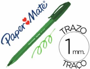 BOLIGRAFO PAPER MATE INKJOY 100 PUNTA MEDIA TRAZO 1 MM VERDE