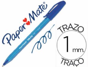 BOLIGRAFO PAPER MATE INKJOY 100 PUNTA MEDIA TRAZO 1MM AZUL