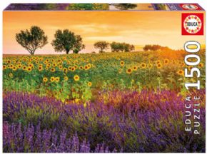 PUZZLE 1500 CAMPO DE GIRASOLES Y LAVANDA 17669