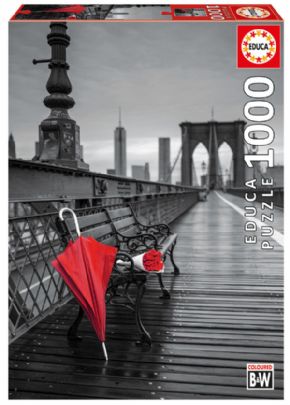 PUZZLE 1000 PARAGUAS ROJO, PUENTE DE BROOKLYN 