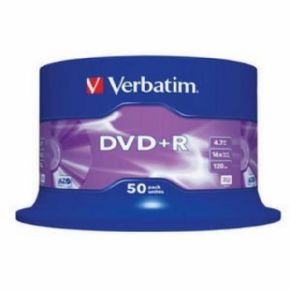 DVD +R Verbatim 50 pcs 4.7 GB 16X 120 min.