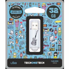 Memoria USB 32GB Crazy Back Guitar. Canon Digital Incluido de 0,29 