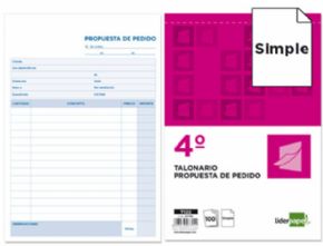 TALONARIO LIDERPAPEL PEDIDOS CUARTO 122