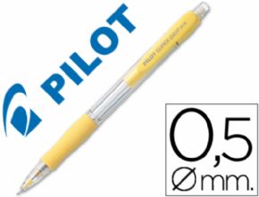 Portaminas pilot super grip amarillo 0,5 mm sujecion de caucho.	