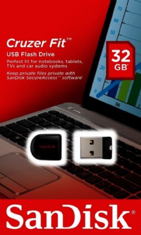 Sandisk SDCZ33-032G-B35 Lpiz USB Cruzer Fit 32GB