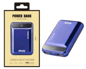 Power Bank PLUS K3632 con 2USB, 10000mA, azul