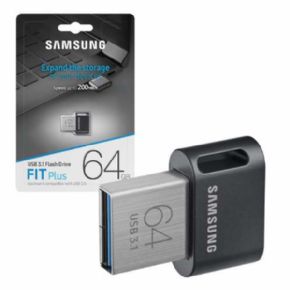 USB SAMSUNG 3.0 FIT PLUS 64GB G5 ADOS PLATA - Canon digital de 0,29  incluido
