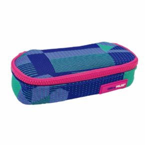 Portatodo ovalado Knit lila y verde